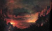 Jules Tavernier Kilauea Caldera, oil painting on canvas
